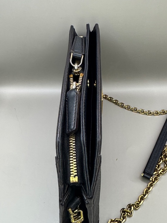 MCM Black Clutch with Gold Chain - Picture 7 of 10